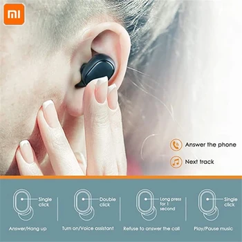 20 kos/veliko Xiaomi Redmi Airdots 2 TWS Res Brezžične Bluetooth Slušalke Osnovne 2s Air2 MP Slušalke Z Mikrofonom za Prostoročno Čepkov