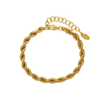 Debele twist twisted zapestnica zlato zapestnico debela vrv zapestnica ženske vintage zapestnica 2021 priljubljen nakit ücretsiz kargo