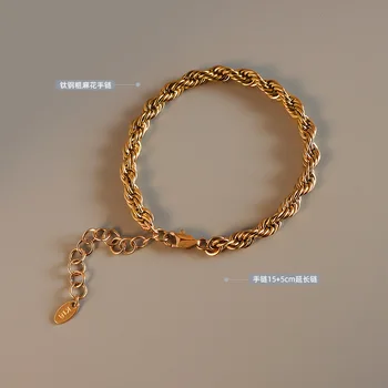 Debele twist twisted zapestnica zlato zapestnico debela vrv zapestnica ženske vintage zapestnica 2021 priljubljen nakit ücretsiz kargo