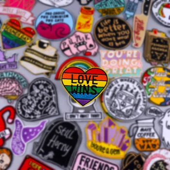 Ljubezen Srce Mavrica Aplicirano DIY Obliži Za Oblačila Thermoadhesive Obliži Gay Besedilo Pismo Železa Na Vezenega Obliž Na Oblačila