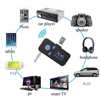 Univerzalni Avto Bluetooth-združljiv Sprejemnik V4.1 Podpira TF Kartice Handfree Klic Predvajalnik Glasbe Telefon, Avto, AUX V/3.5 mm Audio Stereo