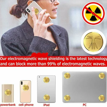 10pcs 24k Gold Plating Zaščitnik Nalepke EMF Blocker Negativne Ione Univerzalni Mobilni Telefon Proti Sevanju Elektronskih Naprav