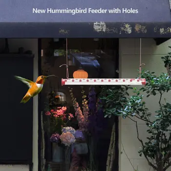 Hummingbird Napajalni Ana Najboljše Pregleden Cev z Luknjo Okno, Zunaj Visi Hranjenja Ptic Cevi Vrtni Okras