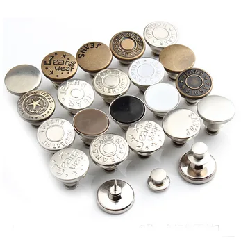 Zložljive kavbojke gumb nastavljiva, izmenljive nohtov-brezplačno kovinski gumb čarobno naprave velika sprememba, mala pogrezne 1 gumb