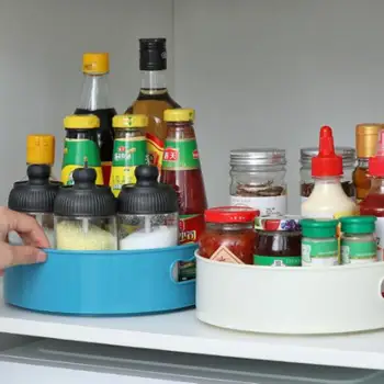 360 Rotacijski Pladenj, Kuhinjo, Posode Za Shranjevanje Za Spice Jar Prigrizek Hrane Pladenj Kopalnica Škatla Za Shranjevanje Ne Zdrsne Kozmetika Organizator