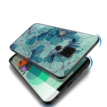 Črni Pokrov Metulj na cvetu za Huawei Mate 30 10 20 X 5 G Lite P Smart Ž S Pro Plus 2021 do leta 2020 2019 2018 Primeru Telefon