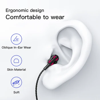 Tip-C Žične Slušalke Šport Dinamične Za Xiaomi V Uho Slušalke Mikrofon Nadzor Glasnosti Žično Čepkov HI-fi Slušalke Za Telefon