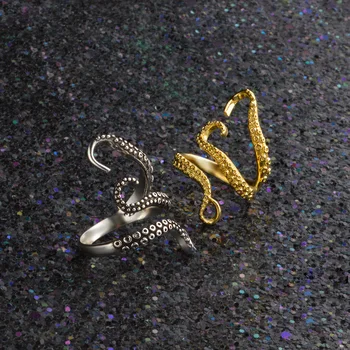 925 anillos srebro Sodobne Ocean Živali obroč,s925 ožigosan Hobotnica obliko Obroči Za Ženske, Moške Prst Obroč, Nakit Za Fashion Show