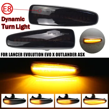 2pcs Dynamic LED Strani Marker Luči, ki Teče Vključite Opozorilne Luči Blinker Za Mitsubishi ASX 2011 2012 Pre-facelift model