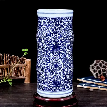 Kitajski Jingdezhen Keramike Modra Belega Porcelana Cvet Vazo Okraski Doma Dnevna Soba Dekoracijo Študijske Sobe, Oprema Obrti