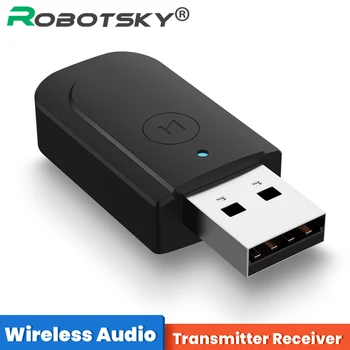 USB Bluetooth 5.0 Adapter 3 v 1 Audio Sprejemnik Oddajnik Brezžični Bluetooth 3.5 mm AUX USB Dongle Za Računalnik, TV Domačem Stereo