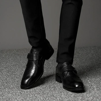 Jeseni 2021 Nova Moda za Moške Eno Nogo Pu Business Casual Čevlji Gospoda, Obleko vsak Dan Poroke Vroče Moške Čevlji AQ040