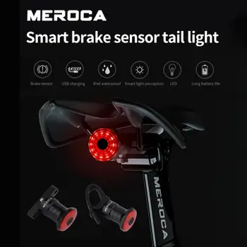 MEROCA WR15 Smart Kolesarske Luči Zadaj Luč na Prostem, Kolesarska Varnost Opozorilo zadnje luči Nepremočljiva Kolo Zavore Zaznavanja Svetlobe