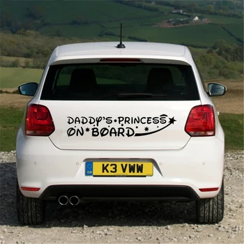 CK20872# Die-Cut Vinilne Nalepke Očka je Princesa na Krovu Avto Nalepke Nepremočljiva Auto Decors na Odbijač Okno Prenosnik