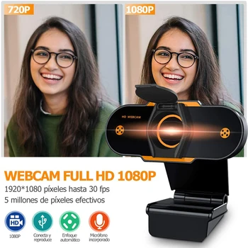 1080P HD CMOS, USB 2.0 Spletna Kamera v Živo na Spletu Srečanje Poučevanja Zmanjšanje Hrupa Mikrofon, Računalnik PC Webcam