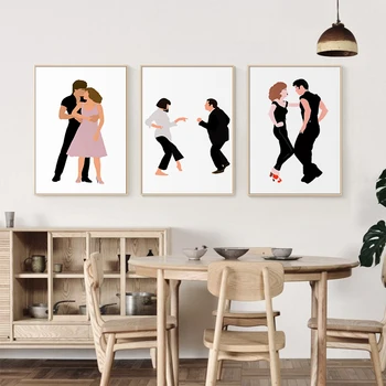 Mazilo Dirty Dancing Pulp Fiction, Klasičen Film, Poster Tiskanje Povzetek Letnik Wall Art Platno Slikarstvo, Fotografijo, Dnevna Soba Dekor