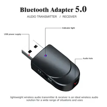 KN330 2021 Mini Wireless USB Bluetooth Dongle Adapterja 5.0 Bluetooth Glasbe, Audio Sprejemnik Oddajnik Za PC Zvočniki TV-Laptop