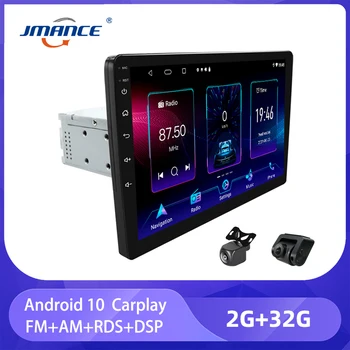 JMANCE 1 DIN IPS Zaslon na Dotik 9/10 Palčni Nastavljiv 1din avtoradio Android 10 Avtomobilski Stereo Radio Predvajalnik, 8 Core GPS Navigacija