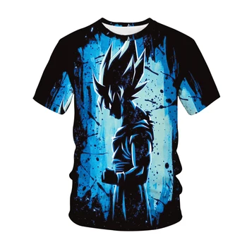 2021 Poletje Moda Nove Super Svetlobna Dragon Ball 3D Tiskanje Vzorec za Moške Kratke Rokav Trend Priložnostne T-shirt Oblačila 100-6XL
