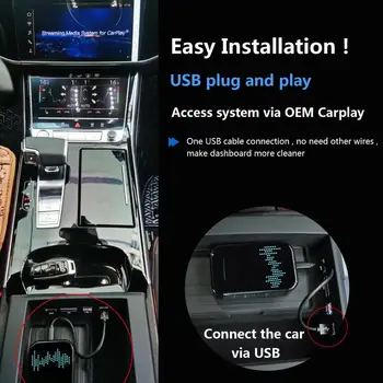 Brezžični Carplay polje 4+32 G Android 9.0 Podporo ogledalo povezavo split screen Plug and Play Carplay polje Za VW Nissian Toyota Hyundai