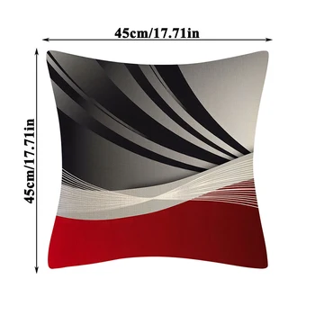 Sodobno Abstraktno Siva Rdeča Vrtinči Blazine Pokrov Geometrijski Vzorec Tla Vzglavnik za Kavč Kul Prevleke Doma Dekor 45x45cm
