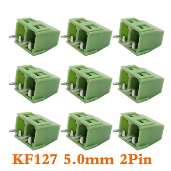 20Pcs/Veliko KF127-5.0-2Pin PCB Priključek Priključek KF127-2P 300V 10A Vijak Blok Terminal KF127 5,0 mm 2P Naravnost Pin PCB Adapter
