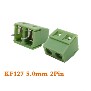 20Pcs/Veliko KF127-5.0-2Pin PCB Priključek Priključek KF127-2P 300V 10A Vijak Blok Terminal KF127 5,0 mm 2P Naravnost Pin PCB Adapter