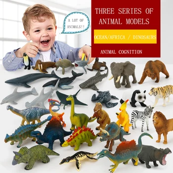 Živali Model Igrače za Otroke Izobraževalne Igrače, Tri Serije Živalski Svet Staršev Otrok Interakcije Darilo Dečke Izključno Igrače