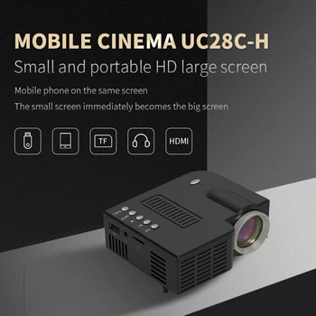 UNIC UC28CH Projektor HDMI je Združljiv 1920x1080P USB TF AV vmesnik LED Mini projektor Prenosni Home Media Video Predvajalnik Darilo