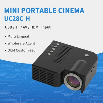 UNIC UC28CH Projektor HDMI je Združljiv 1920x1080P USB TF AV vmesnik LED Mini projektor Prenosni Home Media Video Predvajalnik Darilo
