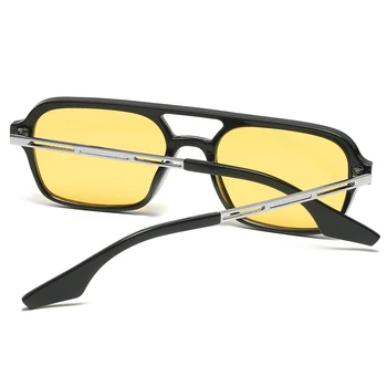 Peekaboo kvadratni okvir sončna očala za moške dvojno most poceni dame sončna očala uv400 poletje slog, rumeno modra hot-prodaja