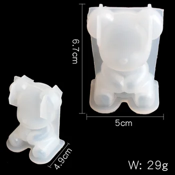 3D Medved Serije Silikonsko Plesni DIY Fondat Torto, Mavec, Glina, Sveča, Ročno izdelane šablone, dekoracijo orodja