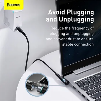 Baseus Magnetni Kabel 100W USB Tip C v DC Kabel za Lenovo ThinkPad, IdeaPad Napajalni Kabel za Polnjenje, prenosni računalnik, oprema za IBM