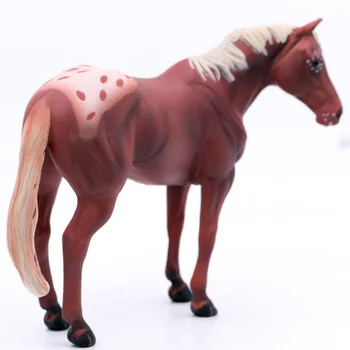 CollectA Konj Državi Živalskega Kostanja Appaloosa Stallion Rdečkasto Rjavo Plastičnih Simulacije Igrača za Dekleta #88436