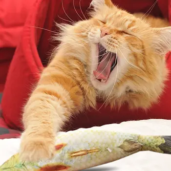 20 cm Catnip Catmint Mačka Korist Simulacije Ribe Mačka Igrače Ribe Obliko Praskanje Post Kratek Plišastih Za Hišne Izdelek Blago Spusti Ladje