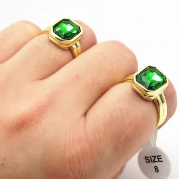 Novi Zeleni Crystal Ring Princesa Jasmina Ženske, Darila Za Rojstni Dan