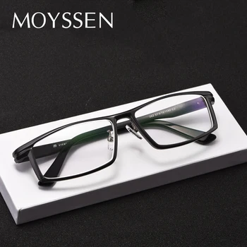 Poslovni moški Slog Pravokotne Aluminija, Magnezijeve Zlitine Okvir Očal je Človek Spomladanski Tečaj Debele Optični Recept Očala