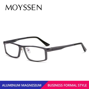 Poslovni moški Slog Pravokotne Aluminija, Magnezijeve Zlitine Okvir Očal je Človek Spomladanski Tečaj Debele Optični Recept Očala