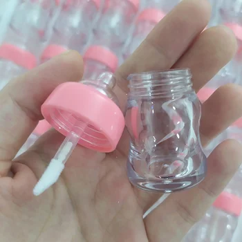 10pcs 7ml Jasno, Lip Gloss Palico Cev Prazna Embalaža DIY Ustvarjalne Mleko Baby Steklenice Lip Gloss Steklenico Kozmetični Lipgloss Posodo