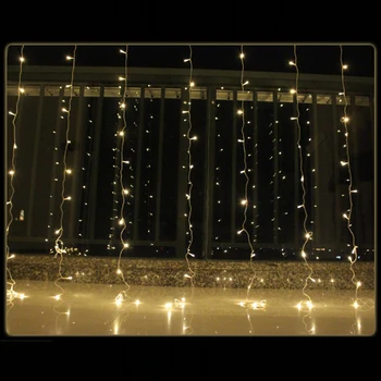 3x1/3x3/6x3m LED Ledenica Niz Luči Božič Pravljica Luči Garland Prostem Dom Za Poroko/Stranka/Zavese/Vrtni Okras