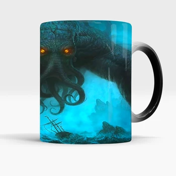 Whitelf Sea Monster Cthulhu Kave Vrč Toplotno Občutljivih Barva Spreminja, Keramični Čarobni Vrč Dropshipping