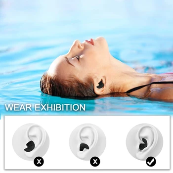 1 Par Plavanje Mehki Silikonski ušesni Čepi za Otroke, Odrasle, Tuširanje Kopalne Potapljanje, Surfanje Nepremočljiva Anti-hrup Plavati Ušesni Čepi