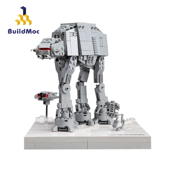 BuildMoc Star Načrt za Napad na Hoth Borec gradniki MOC Star Načrt Imperij Walker Prevoz Model Opeke Igrače Za Otroke