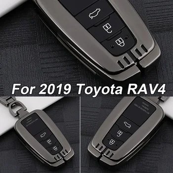 Pokrov Avto Ključ Primeru Za Toyota RAV4 2019 Črna odporen na Praske Lupini Nova