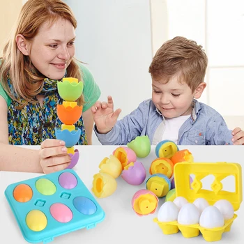 12 Kosov Baby Montessori Učenje, Izobraževanje Matematiko Igrače Pametne Jajca Puzzle Ujemanje Igrače Plastično Matico Gradniki Za Otroke