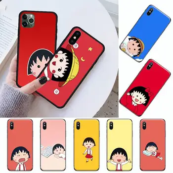 Chibi Maruko cute anime girl luksuzne blagovne znamke mobilnega Telefona Primeru za iPhone 11 12 pro XS MAX 8 7 6 6S Plus X 5S SE 2020 XR