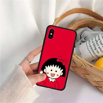 Chibi Maruko cute anime girl luksuzne blagovne znamke mobilnega Telefona Primeru za iPhone 11 12 pro XS MAX 8 7 6 6S Plus X 5S SE 2020 XR