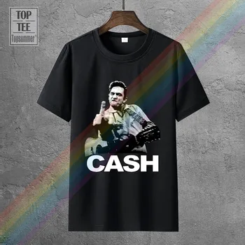 Johnny Cash Prst Kitara Predstavljajo Licenco Tee T-Shirt Moški