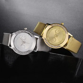 2021 Novi Evropski Modni Priljubljen Slog Žensk Luksuzni Watch Blagovne Znamke Quartz Ure Reloj Mujer Priložnostne Iz Nerjavečega Jekla Ure