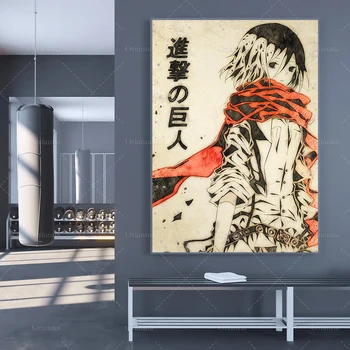 Anime Plakat Napad Na Titan Umetniško Platno Slikarstvo Doma Dekoracijo Sodobno Abstraktno Hd Natisne Steno Modularni Slike Dnevne Sobe